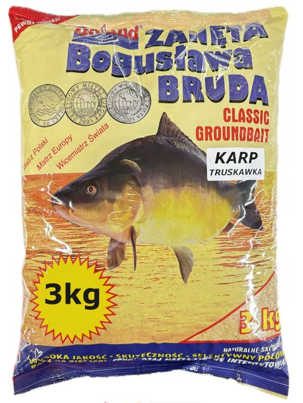 Zanęta Boland popularna 3kg. karp truskawka